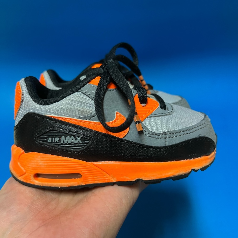 Nike Air Max 90 Toddler 5c Orange/Black/Grey